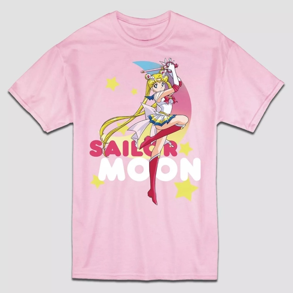 SAILOR MOON Pink Unisex T-Shirt - Cute Short Sleeve Graphic Tee